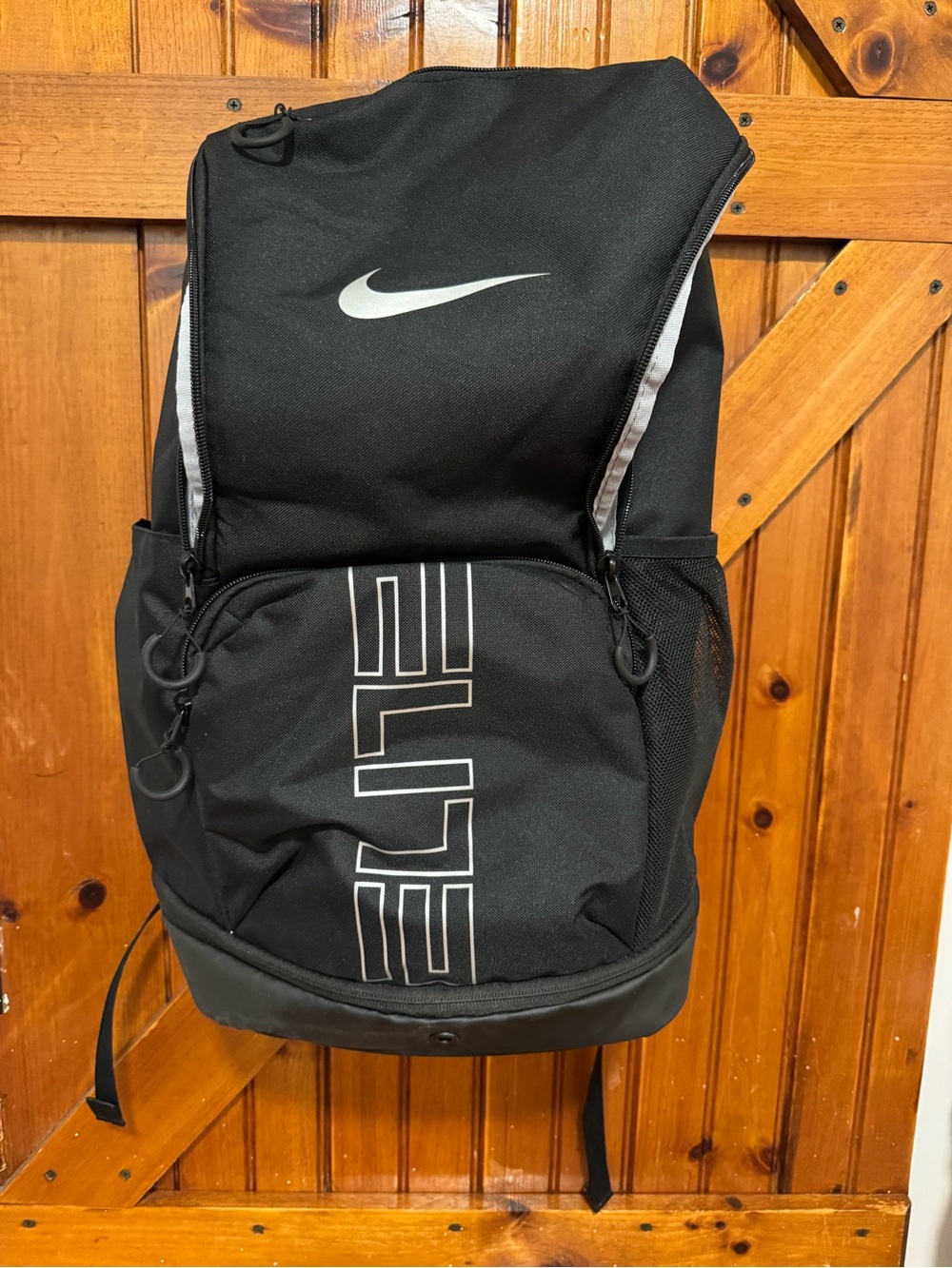 Nike Black Elite Backpack with White Accents